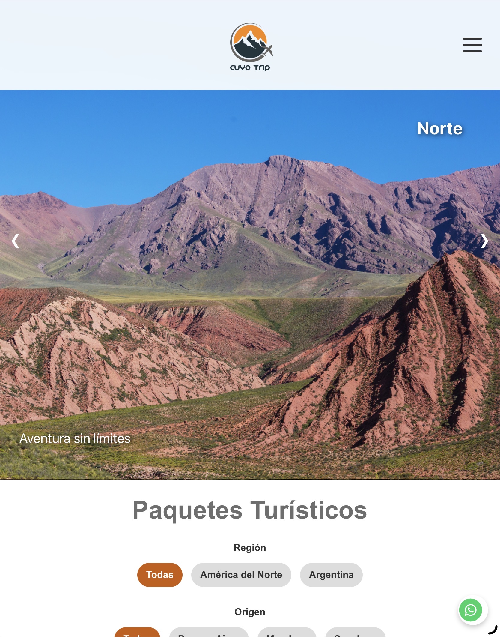 Sitio web Cuyotrip